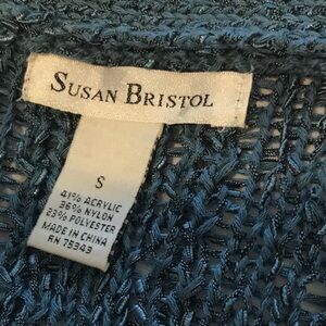 Susan Bristol Teal Knit Sweater